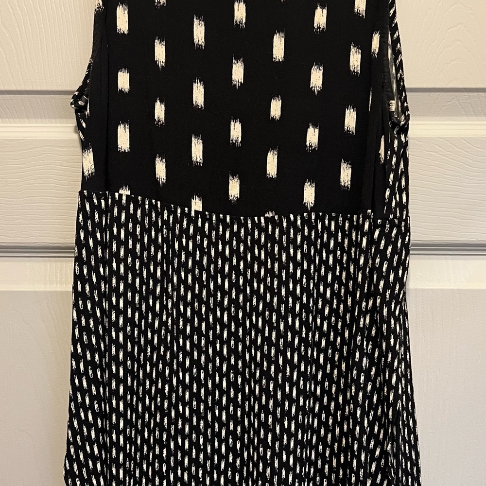 Madewell Black and White Patterned Blouse